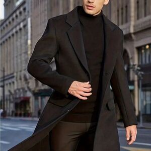 Men's trench overcoat